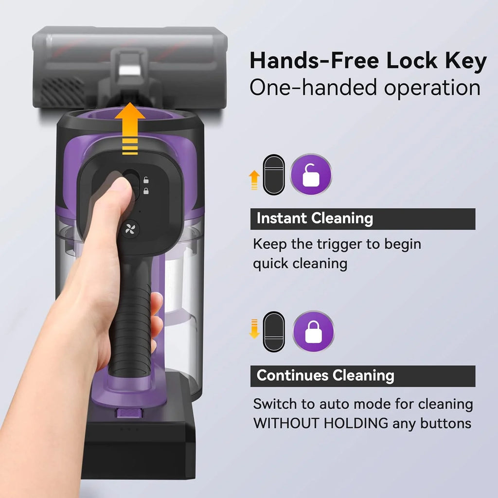 INSE Cordless Vacuum Cleaner, 6-in-1 Stick Vacuum with 26Kpa 350W Suction, Max 50 Min Runtime Rechargeable Vacuum Cleaners for Hard Floor Pet Hair