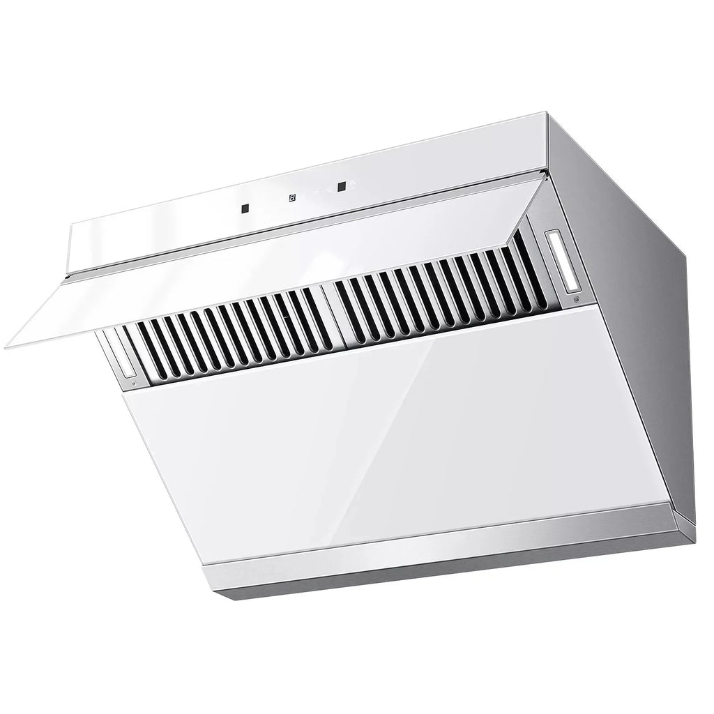 Joeaonz 30-Inch Wall Mount Range Hood, Stainless Steel, 3-Speed Exhaust with Baffle Filter