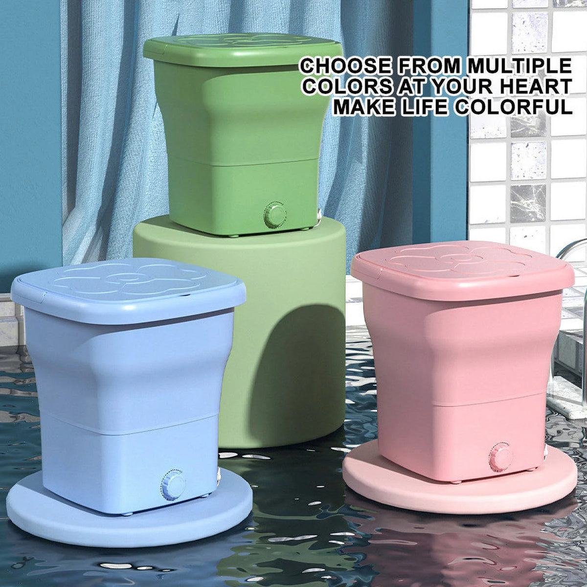 Portable Washing Machine,Mini Foldable Washer,25L Upgraded Large Capacity Foldable Washer, Deep Cleaning Of Underwear, Baby Clothes and Other Small Clothes,Suitable for Apartments, Dormitories, Hotel