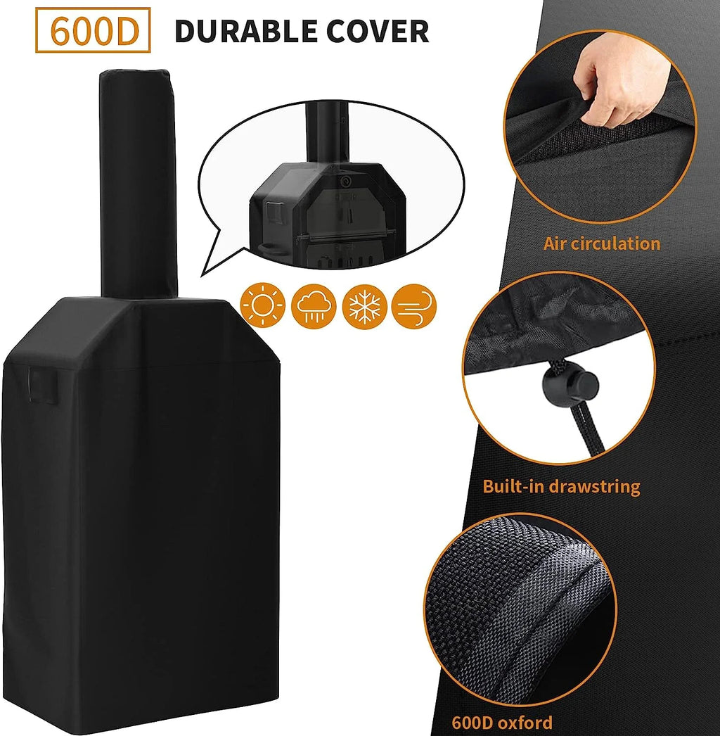 ELPOSUN Outdoor Pizza Oven Wood Fire Pizza Maker Grill w/ Pizza Stone & Waterproof Cover