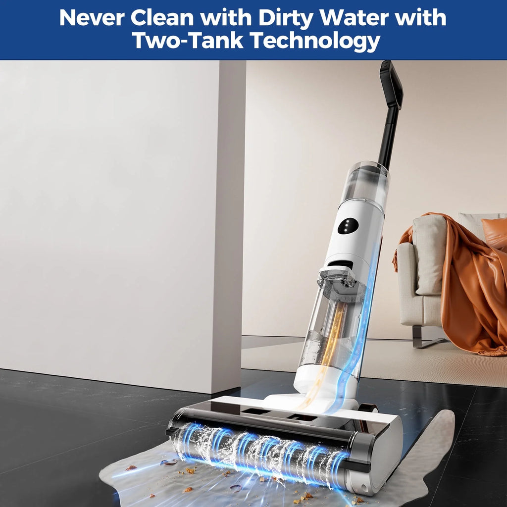 JONR ED12 Pro Max Wet Dry Vacuum Cleaner, 167��F Flashdry Self-Cleaning and 800ml Large Capacity Dirty Water Tank Smart Floor Cleaner