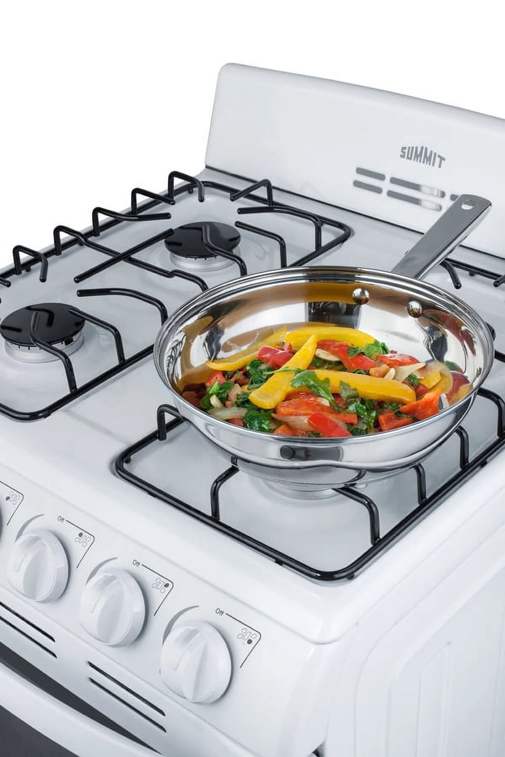 24" Wide Gas Range, White