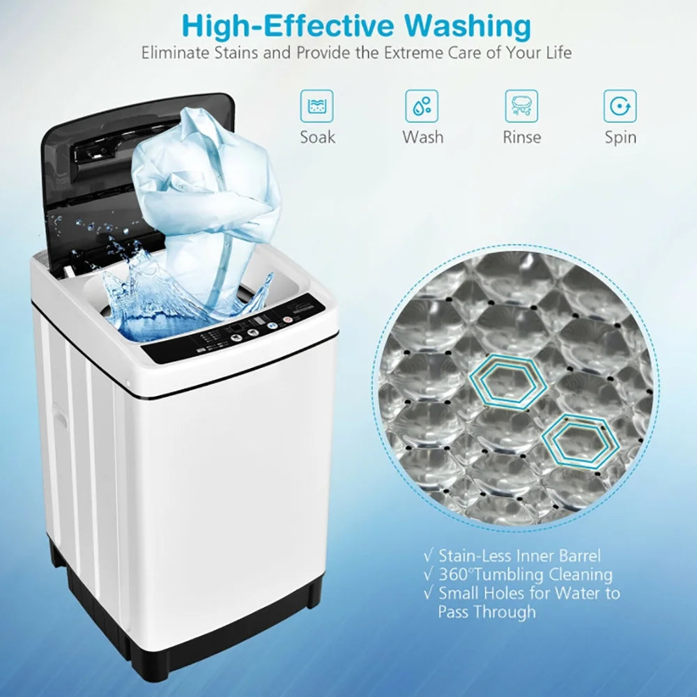 Kadyn 1.5 cu ft Full-Automatic Washing Machine with Stainless Steel Inner Barrel