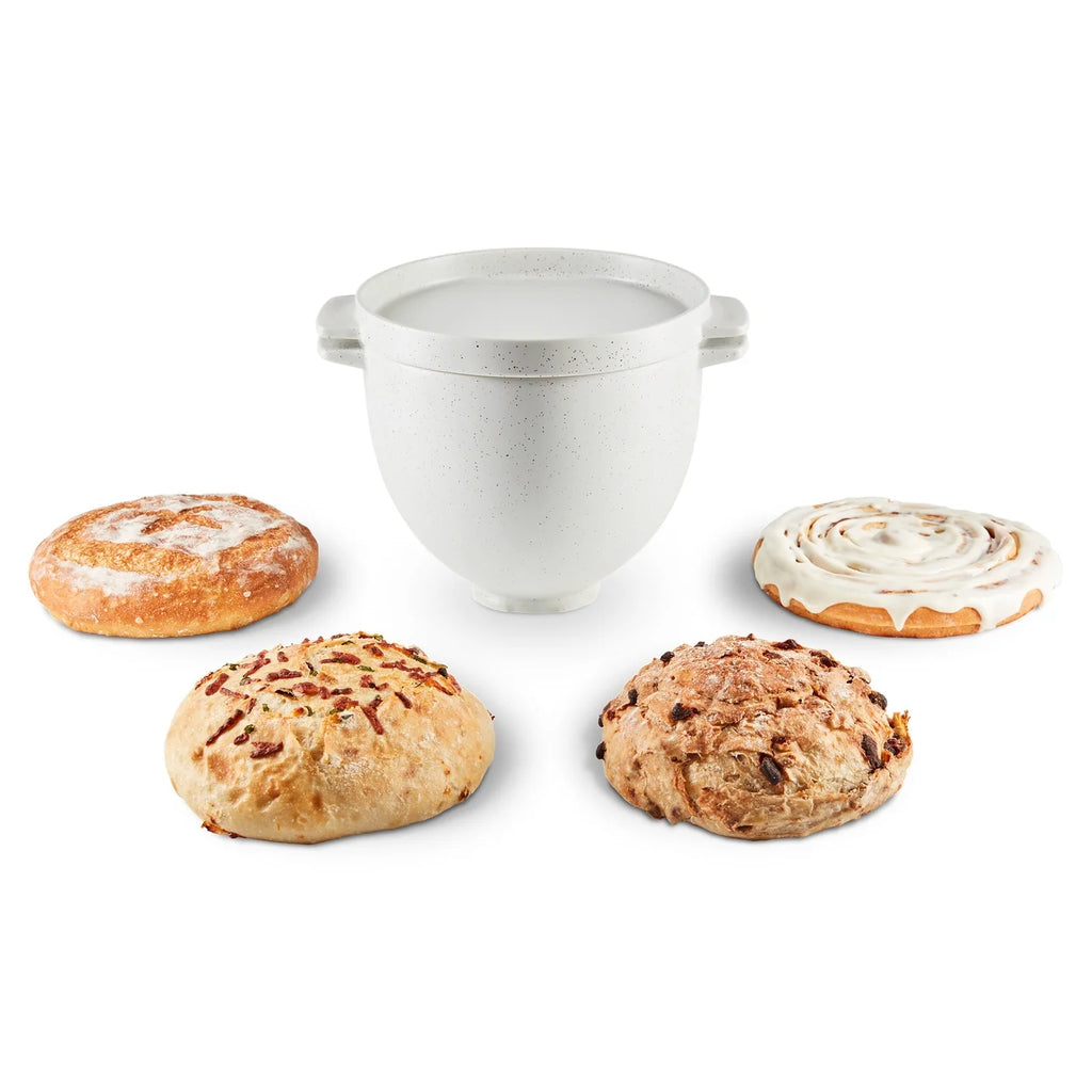 KitchenAid Bread Bowl with Baking Lid, Grey Speckle, KSM2CB5BGS