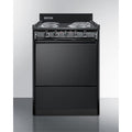 24" wide electric coil range in black