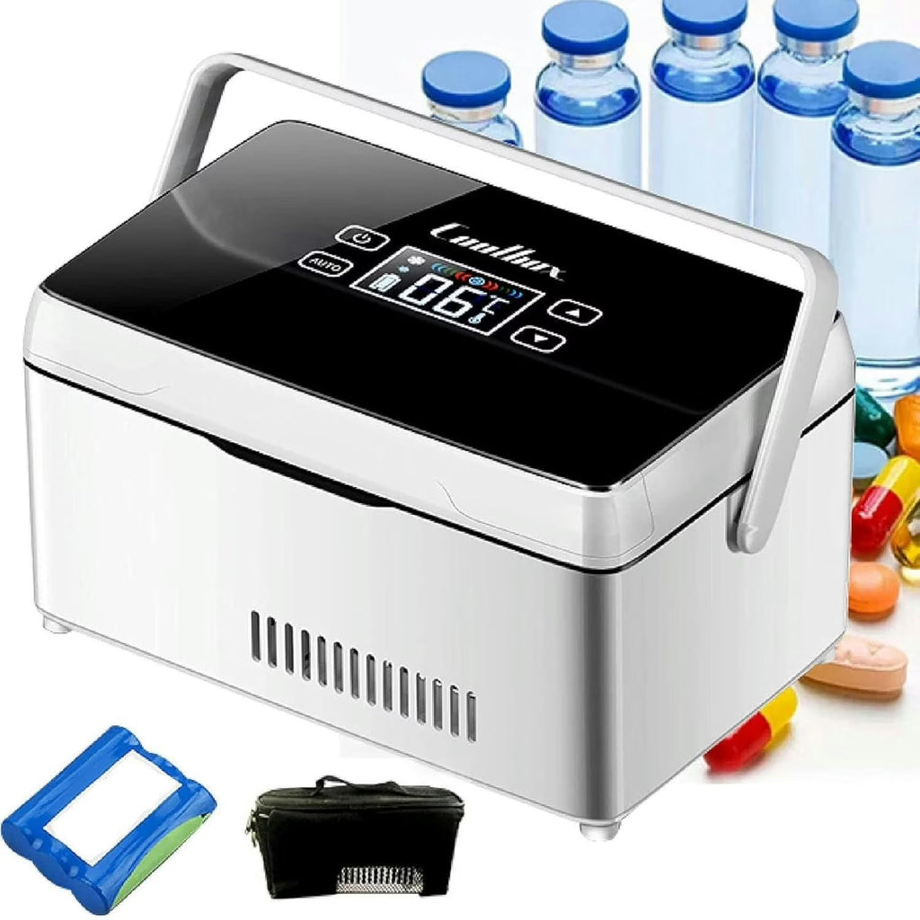 GXCZ Insulin Cooling Box Refrigerator Insulin Cooler Travel Box, Insulin Cooler, Refrigerator, USB Charging Thermostatic Refrigerator With Bag And Handle