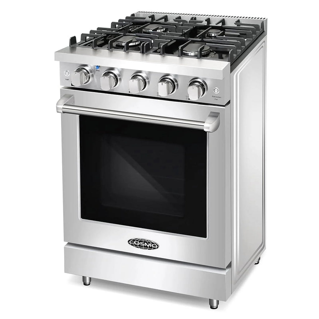 24 in. Freestanding Gas Range with 3.73 cu. ft. Capacity Oven in Stainless Steel