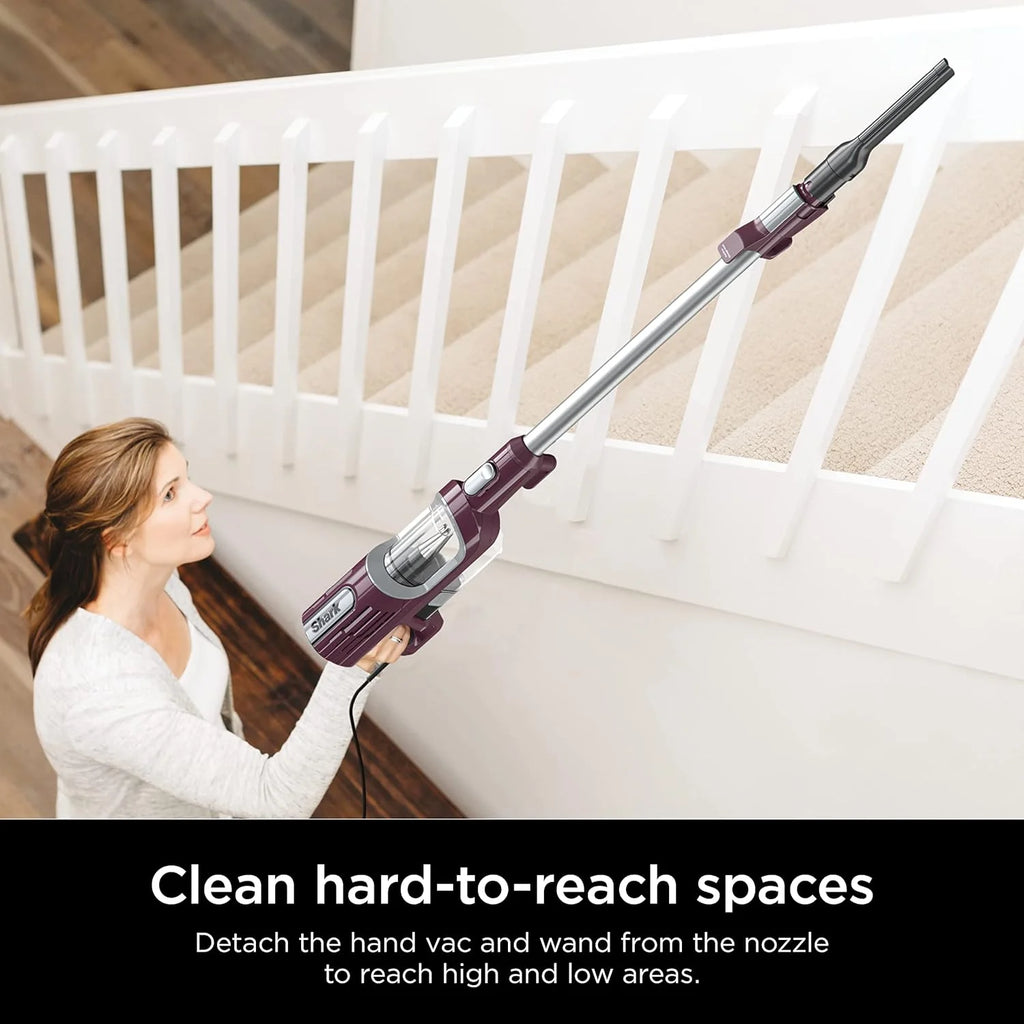 Restored Shark HZ702 Ultralight PetPro Corded Stick Vacuum with PowerFins HairPro Odor Neutralizer Technology, Pine Green, 0.37 L Capacity Self Cleaning Brushroll & Odor Neutralizer Technology (Refurbished)