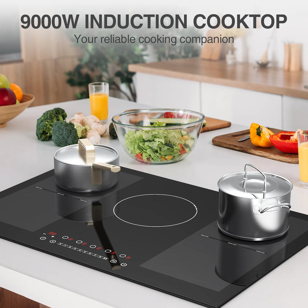 VBGK Induction Cooktop 30 inch 5 Burner Electric Hot Plate for Cooking Electric Induction Cooktop 240v, 99 Minutes Timer and Auto Shutdown Induction Burner,Child Lock