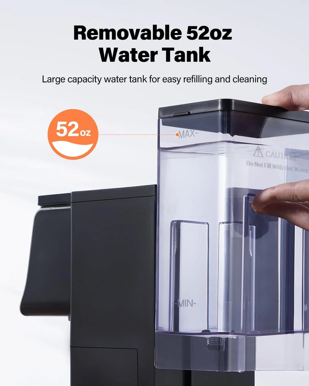 SHARDOR Coffee Maker Hot & Iced With Bold Setting,Single Serve Coffee Maker For K Cup And Grounds???52 Oz Removable Water Tank,6-14 Oz Brew Sizes,One Cup Kcup Coffee Machine With Reusable Filter, Black