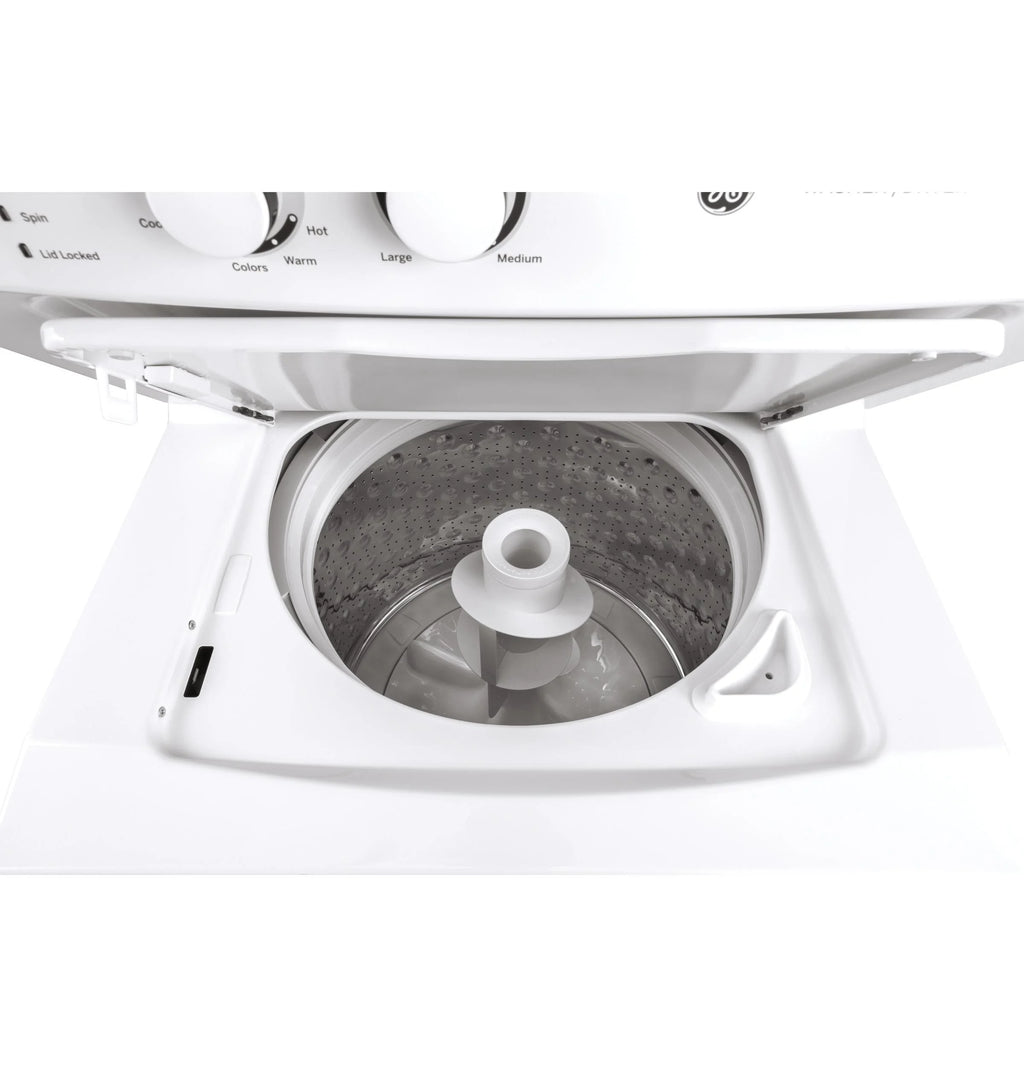 GE Unitized Spacemaker 3.8 DOE cu. ft. Stainless Steel Washer and 5.9 cu. ft. Gas Dryer