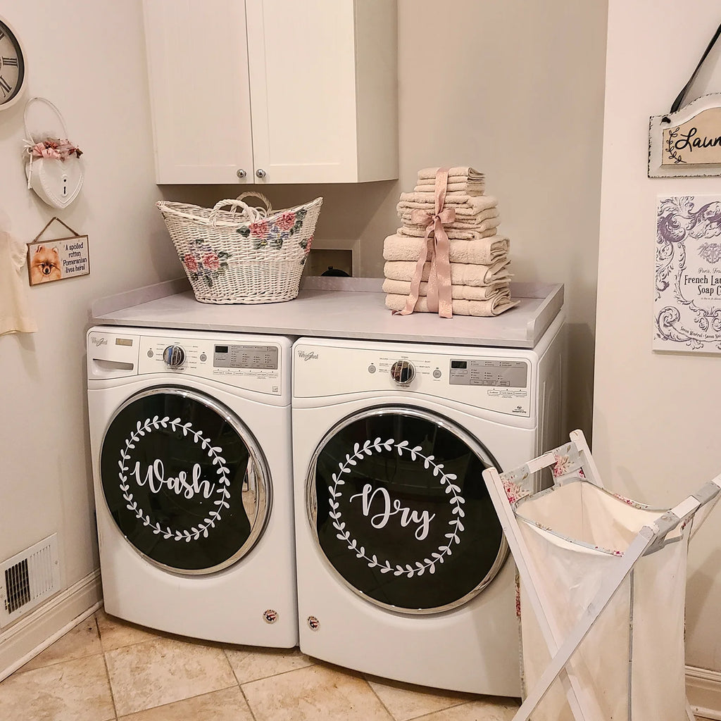 Kaboon Washer Dryer Countertop with Edge Rails, 27.5" x 54", Light Walnut