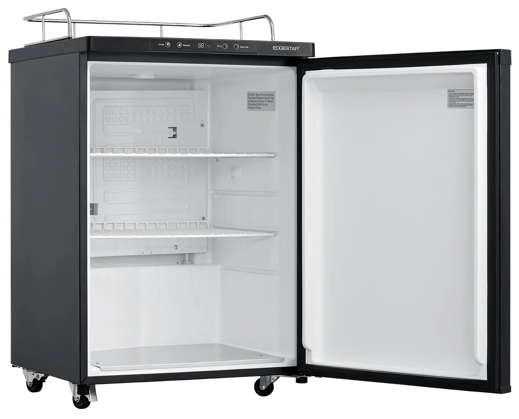 Edgestar Br3002 24" Wide Kegerator Conversion Refrigerator For Full Size Kegs - Black