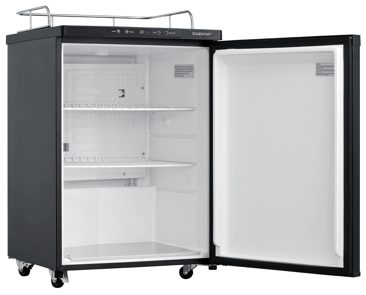 Edgestar Br3002 24" Wide Kegerator Conversion Refrigerator For Full Size Kegs - Black