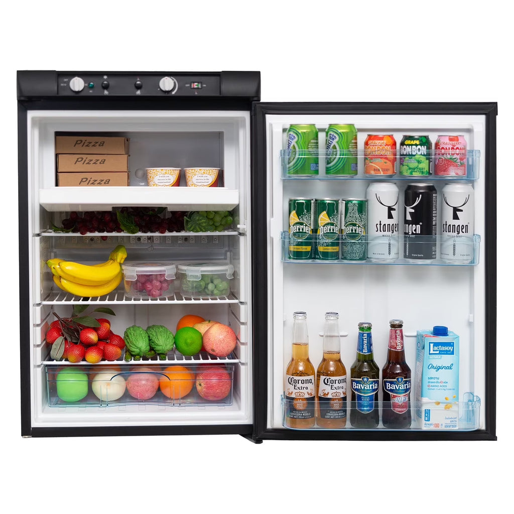 SMAD 3.5 Cu ft 3 Way Fridge Refrigerator Freezer Combo 12V/110V/LPG Camping Offgrid RV Travel Truck Outdoor
