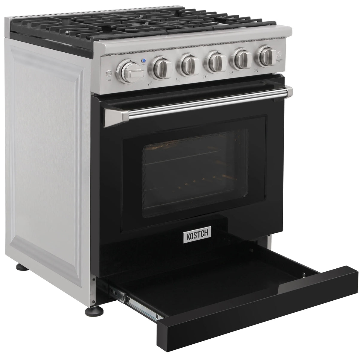 KOSTCH 30-in 5 burners 4.55-cu ft Convection Oven Freestanding Liquid Propane Gas Range ( Stainless steel )