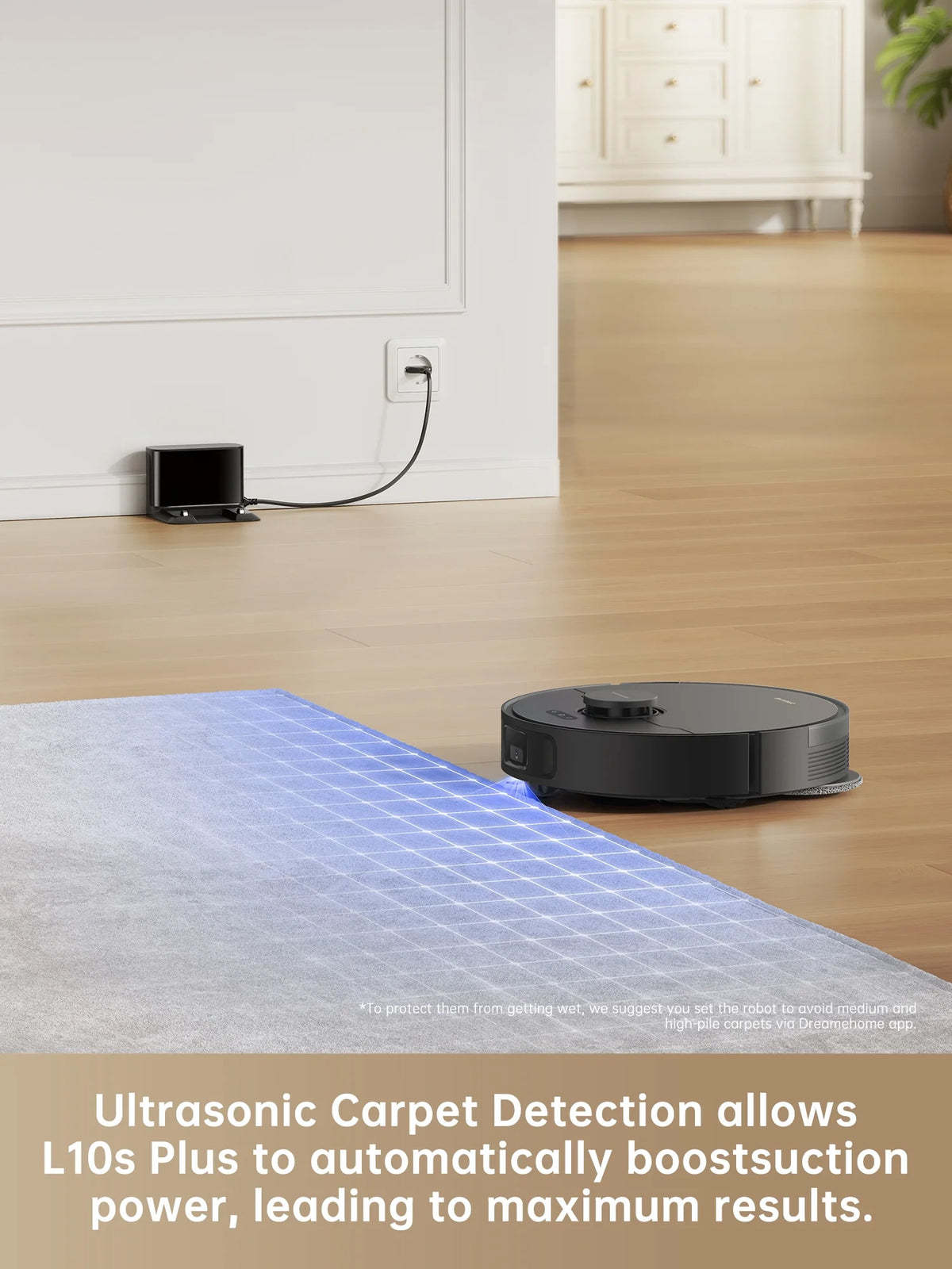Dreame D10s Pro Robot Vacuum and Mop, Wi-Fi Compatible, Powerful Suction