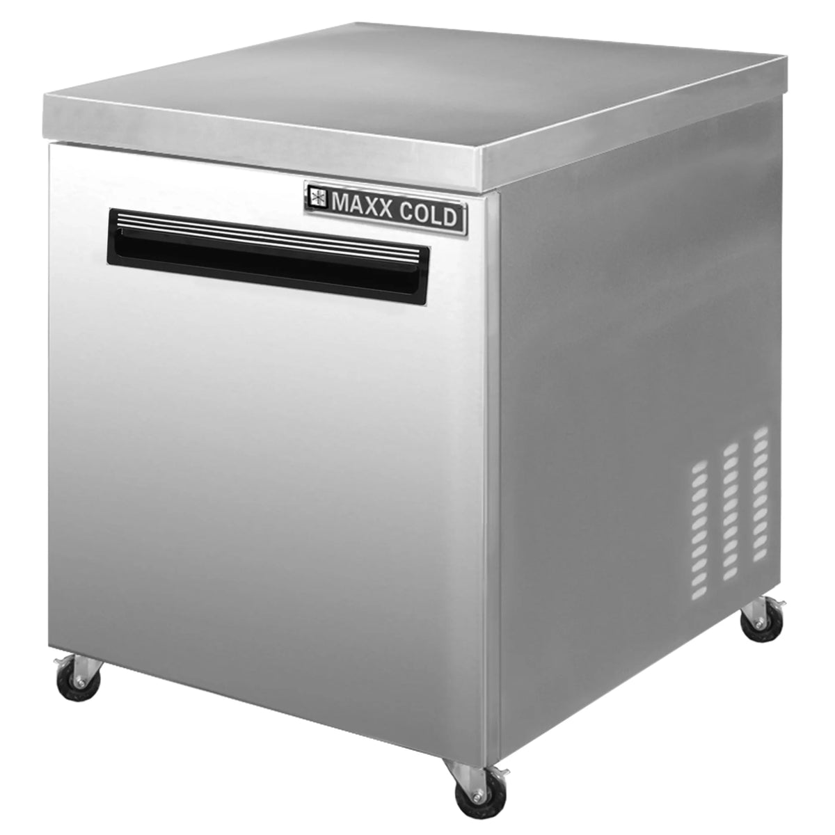 Maxx Cold Single Door Undercounter Freezer, 27.5"W, 6.5 Ct Ft, in Stainless Steel (MXCF27UHC)