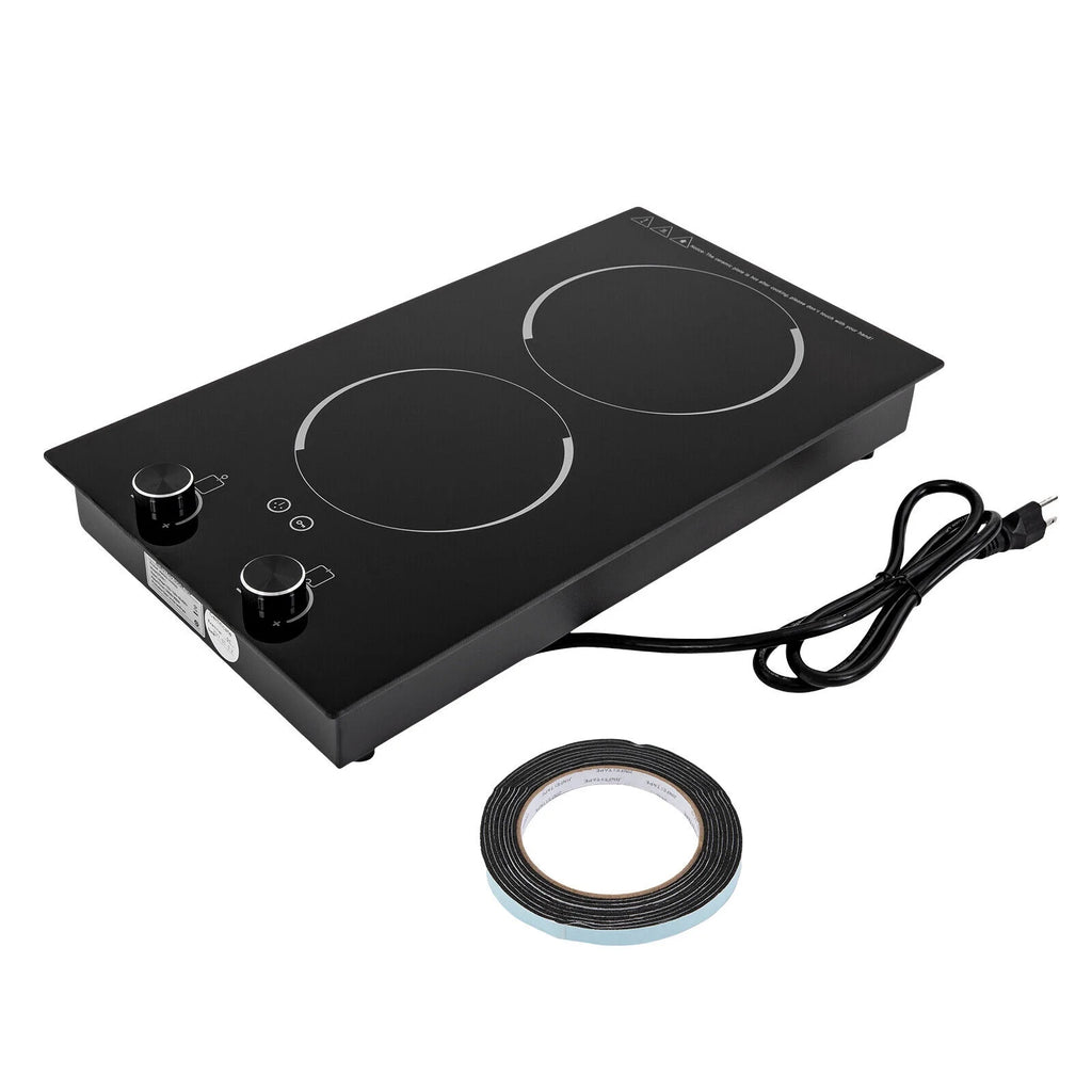 2100W Electric Induction Cooktop Stove Top 2-Burner Touch Control + Child Lock