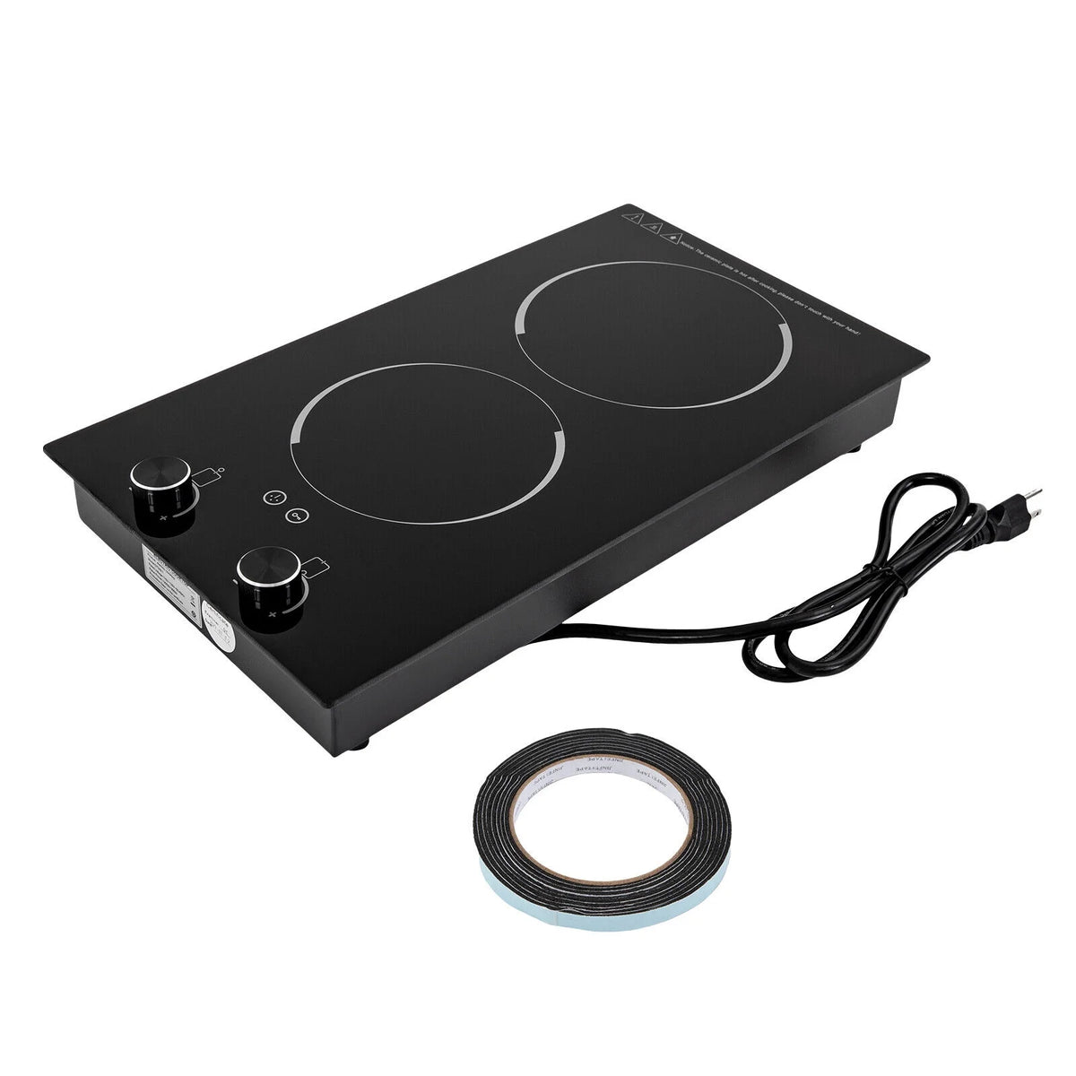 2100W Electric Induction Cooktop Stove Top 2-Burner Touch Control + Child Lock