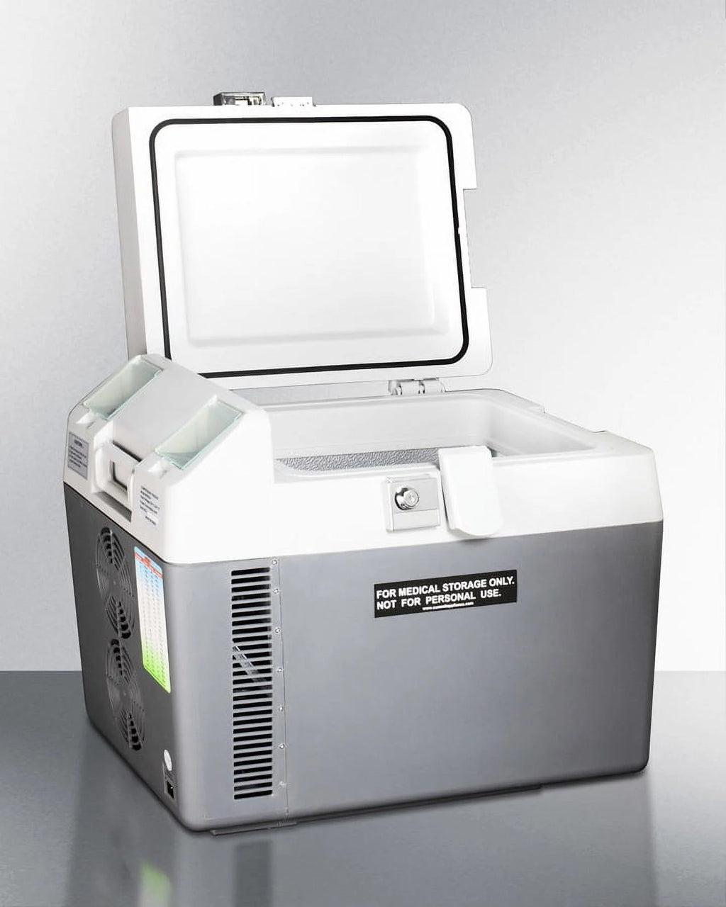 Portable Refrigerator/Freezer, Gray with Lock