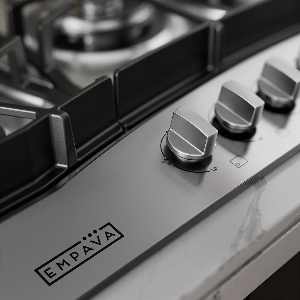 Empava 30'' Built-in Gas Stove Top - Stainless Steel LPG Natural Gas Cooktop - 5 Sealed Burners