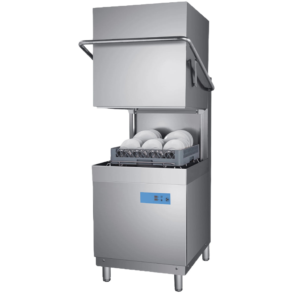 NSF 28 in. Single Rack Door Type Dishwasher, High Temp with Booster, 3-phrase 240V Freestanding Washer