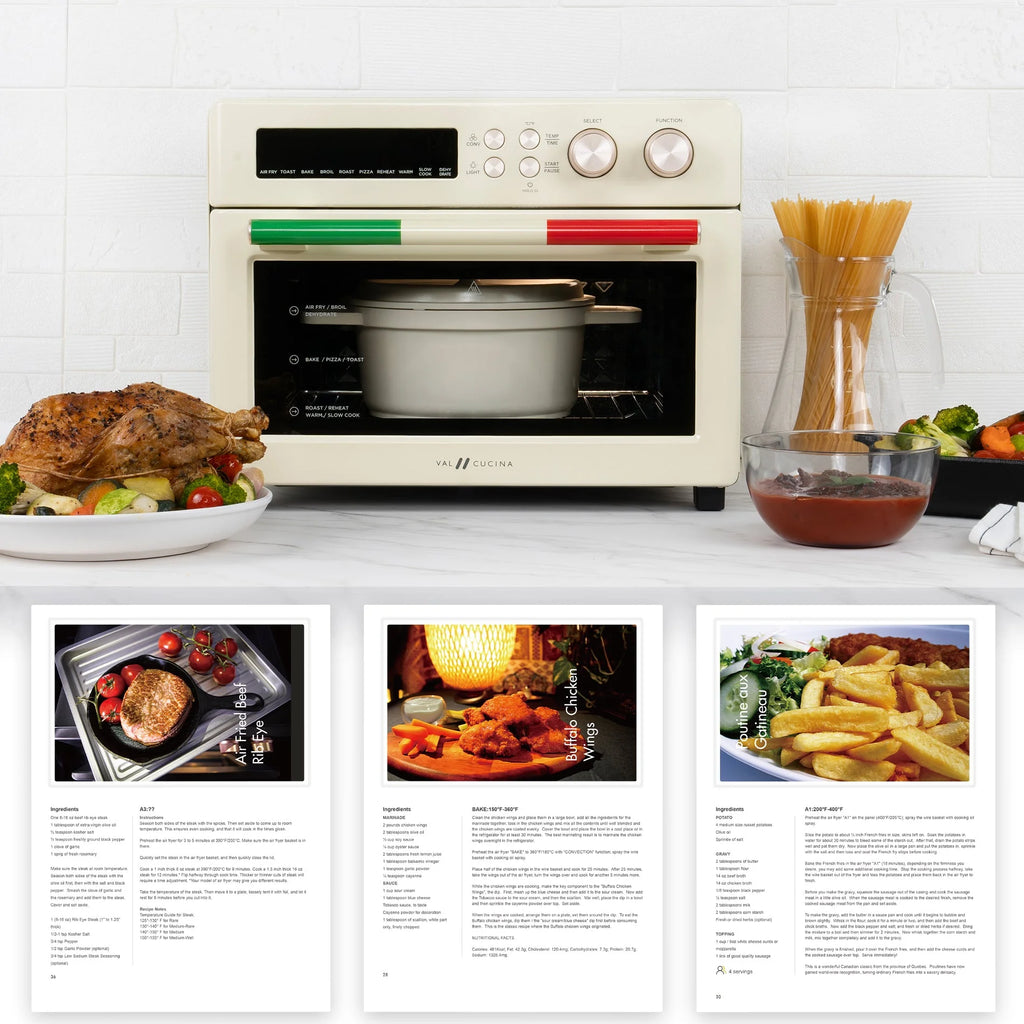 VAL CUCINA 10-IN-1 AIR FRYER TOASTER OVEN -  BRUSHED STAINLESS STEEL