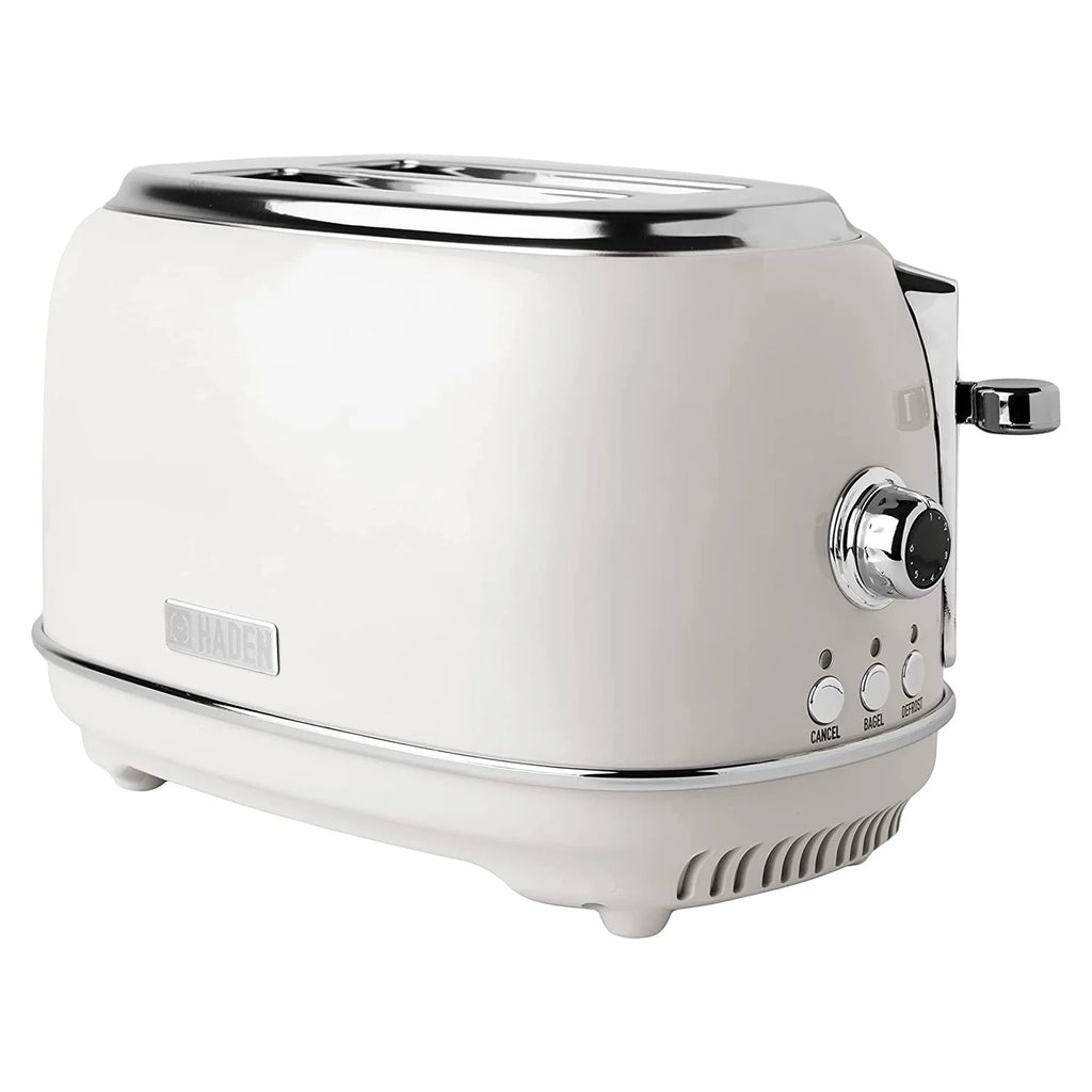 Haden Heritage 1.7 Liter Electric Kettle with 2 Slice Bread Toaster, White