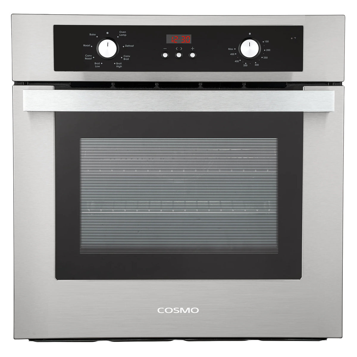 Cosmo 5 Piece Kitchen Package With 36" Gas Cooktop 24" Single Electric Wall Oven 24.4" Countertop Microwave French Door Refrigerator & 24" Built-in Fully Integrated Dishwasher