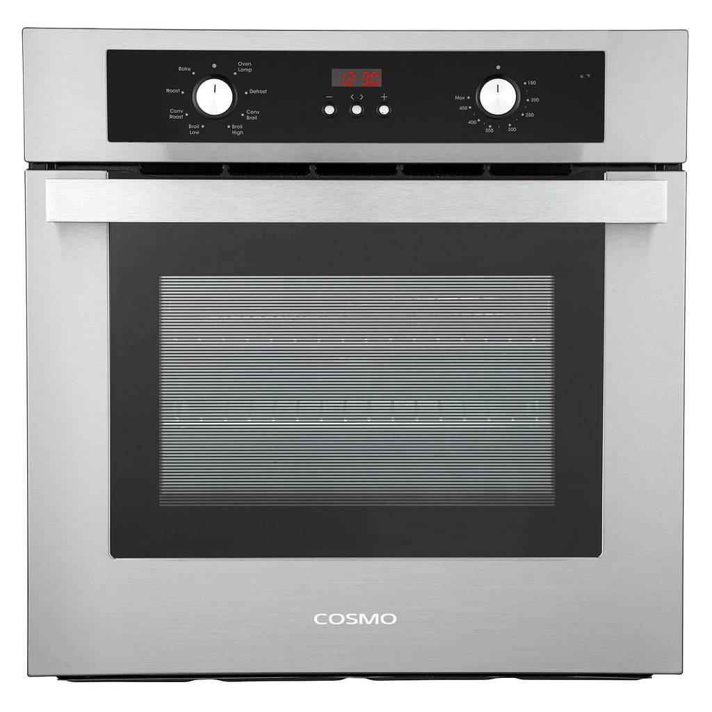 Cosmo 3 Piece Kitchen Appliance Package With 36" Electric Cooktop 36" Wall Mount Range Hood 24" Single Electric Wall Oven Kitchen Appliance Bundles