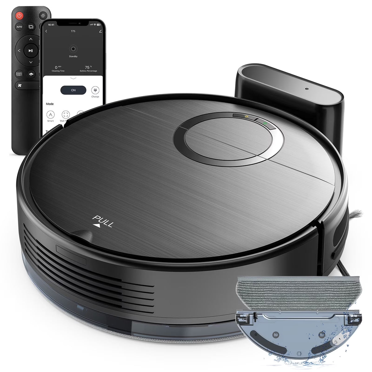 ONSON Robot Vacuum and Mop Combo, 2 in 1 Mopping Robotic Vacuum with Schedule, App/Bluetooth/Voice, Max Suction 2000Pa, Self-Charging Robot Vacuum Cleaner 04