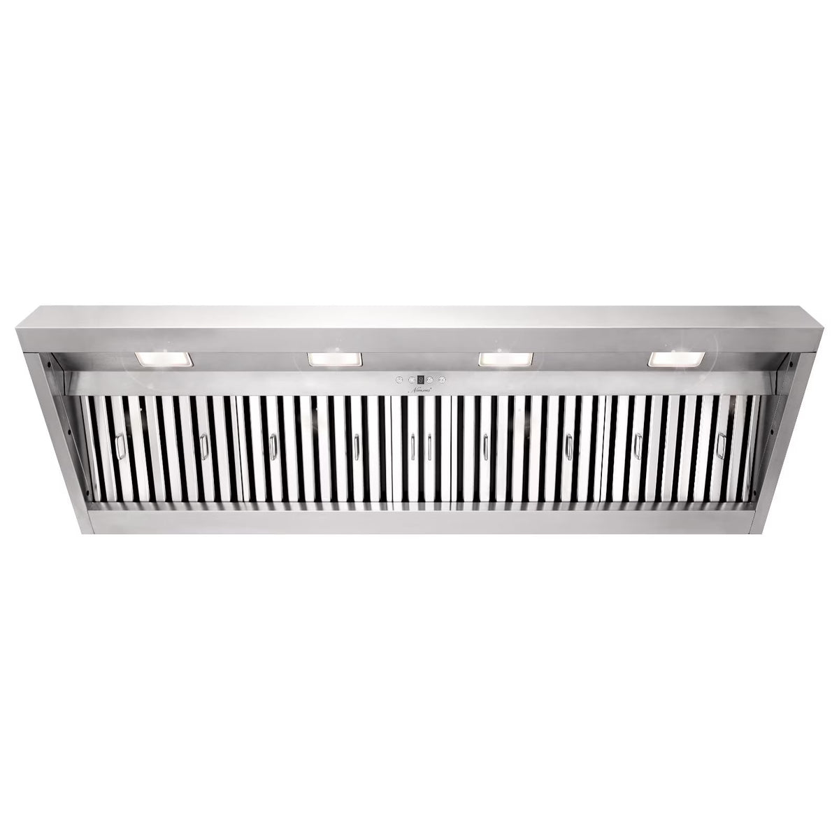 Akicon 48 Inch Range Hood Insert, Stainless Steel 8" Ducted Insert/Built-in Kitchen Vent Hood with 1200 CFM Suction, Dimmable LED Lights and Dishwasher Safe Filters, 4 Speed-Cool White