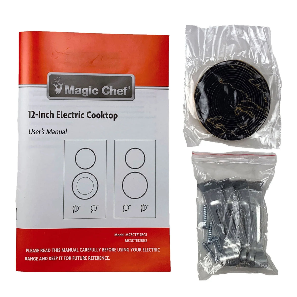 Magic Chef 12-In. 120V Built-In Electric Radiant 2-Burner Cooktop