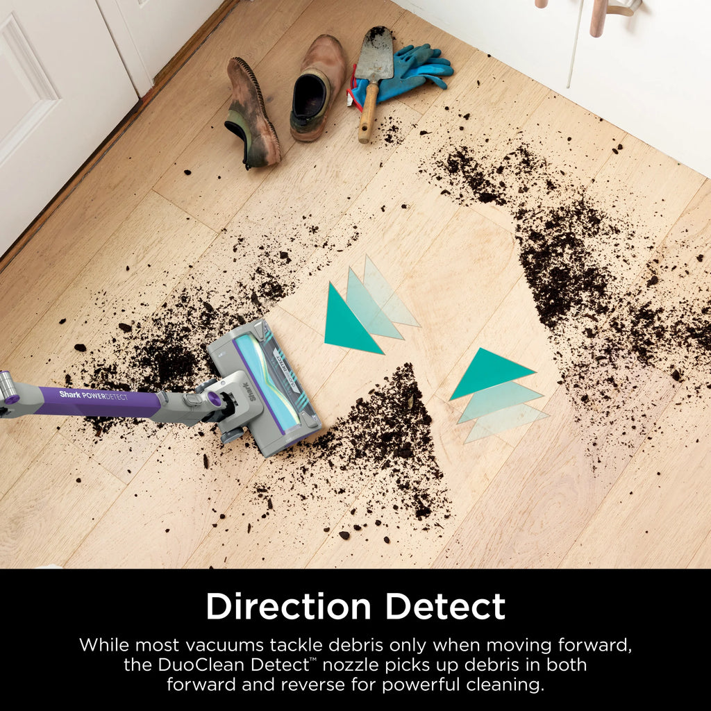 Shark PowerDetect Cordless Stick Vacuum, Multi-Surface, with DuoClean Detect Nozzle and MultiFLEX Wand, Up to 60 Mins Runtime, IP1250 Blue