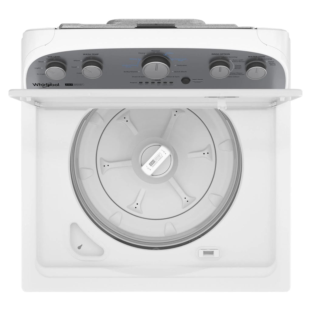 Whirlpool? Brand New WTW4957PW, 3.8-3.9 Cu. Ft. 2 in 1 Top Load Washer with Removable Agitator Capacity 3.8 Cu ft
