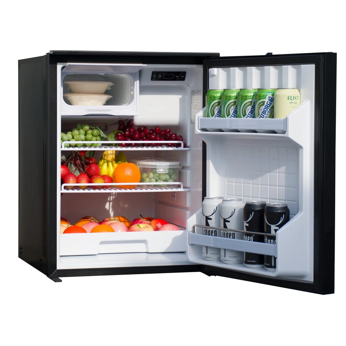 3 Cu ft RV Compact Portable Car Refrigerator 85L Fridge and Freezer DC 12/24V Reversible Door