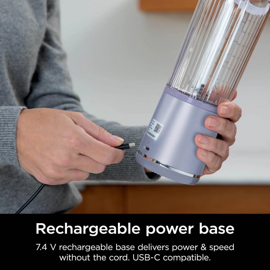 Ninja Blast Portable Blender, Cordless, 18oz. Vessel, Personal Blender for Shakes & Smoothies, BPA Free, Leakproof Lid & Sip Spout, USB-C Rechargeable, Dishwasher Safe Parts, Metallic Purple,