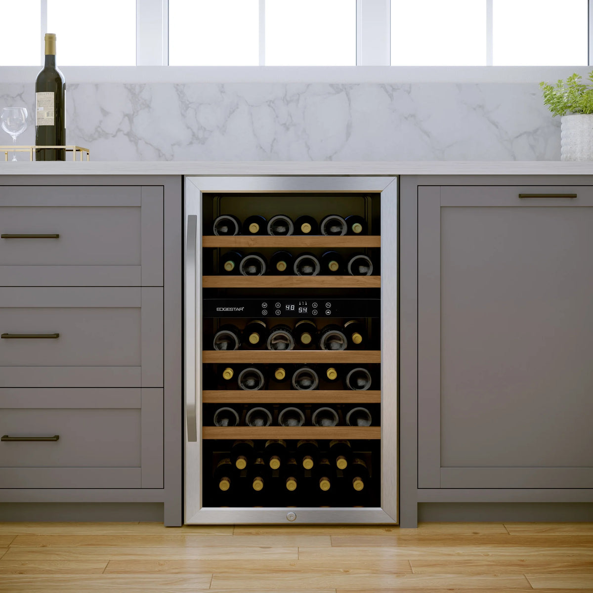 Edgestar Cwf380dz 20" Wide 38 Bottle Capacity Free Standing Wine Cooler - Stainless Steel