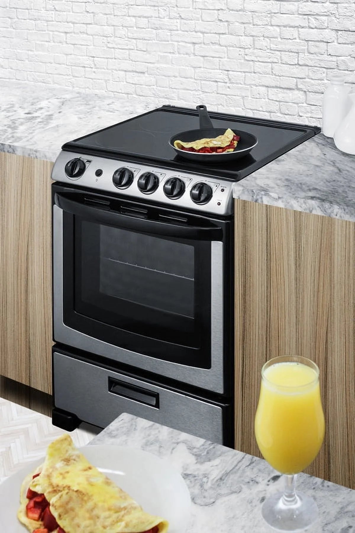 20" Wide Electric Smooth-Top Range