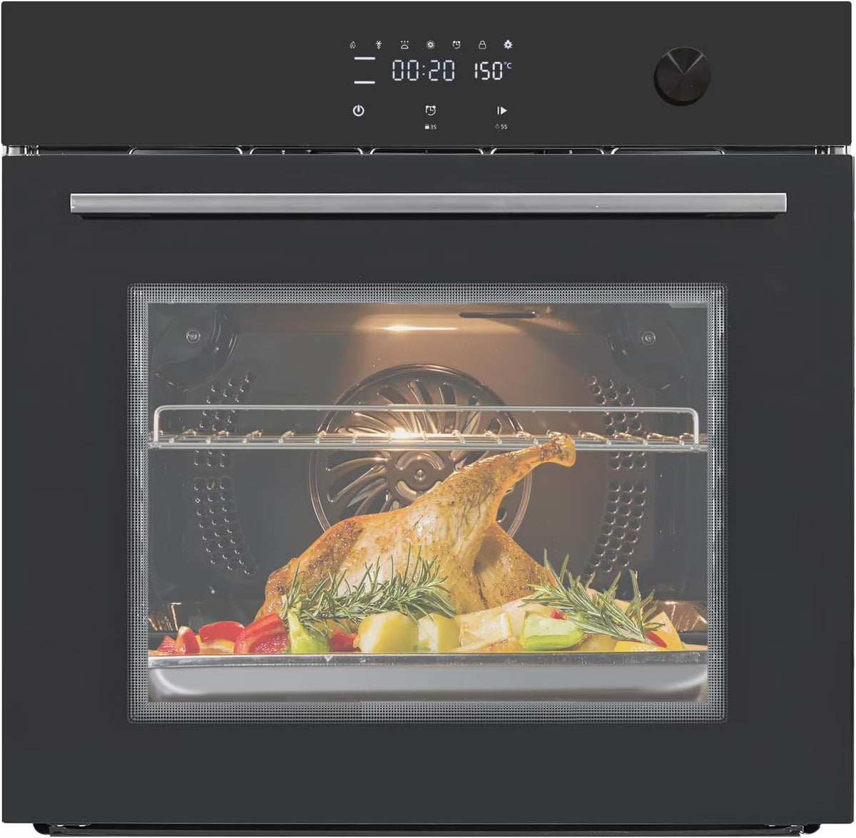 HELLONE 24" Single Wall Oven, Built-in Electric Ovens with 11 Cooking Modes, 3000W, 240V, 2.5 CF Convection Built-in Oven, Stainless Steel, Touch Control, Timer, Safety Lock