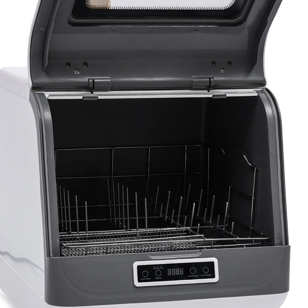 Peakora Portable Countertop Dishwasher, 3-in-1 Function Flip-Top Dishwasher, 800w Mini Dishwasher for Small Households Apartments Boats 17.72*15.75*17.32in