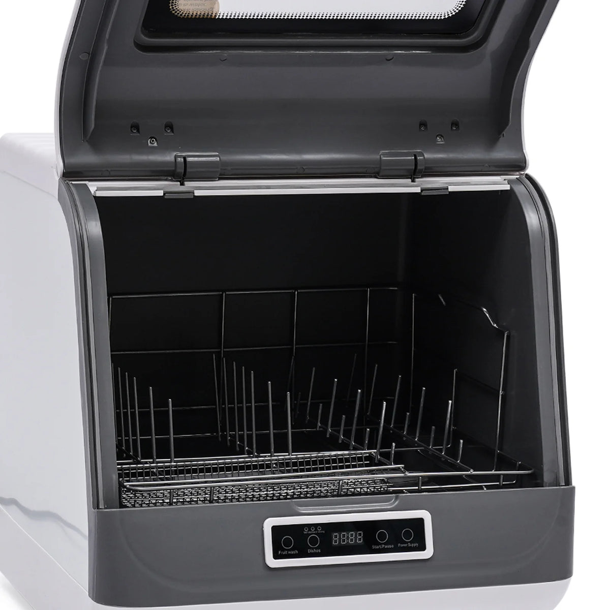 Peakora Portable Countertop Dishwasher, 3-in-1 Function Flip-Top Dishwasher, 800w Mini Dishwasher for Small Households Apartments Boats 17.72*15.75*17.32in