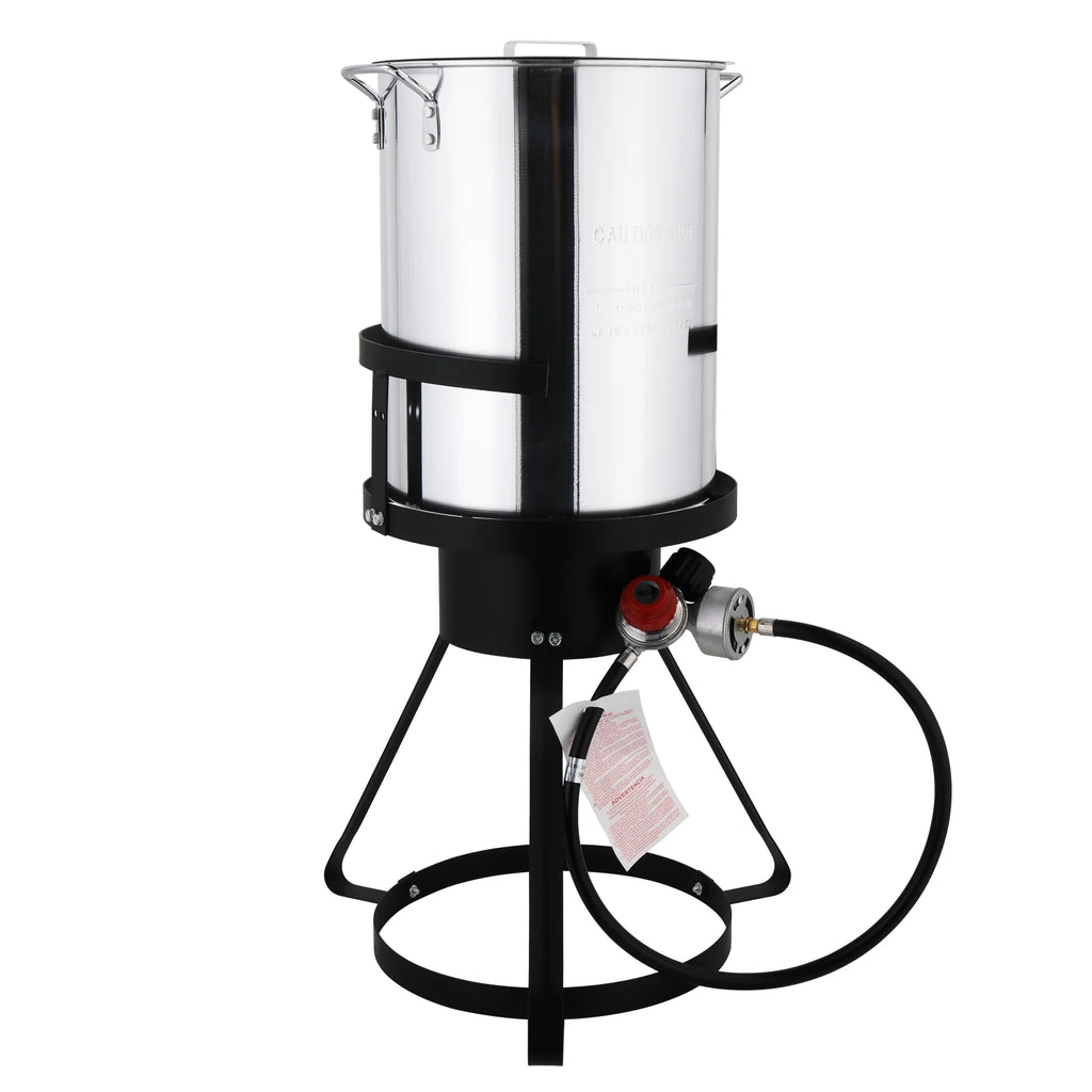 Ktaxon Propane Outdoor Fryer Aluminum Frying/Boiling Turkey Fryer Pot 30QT