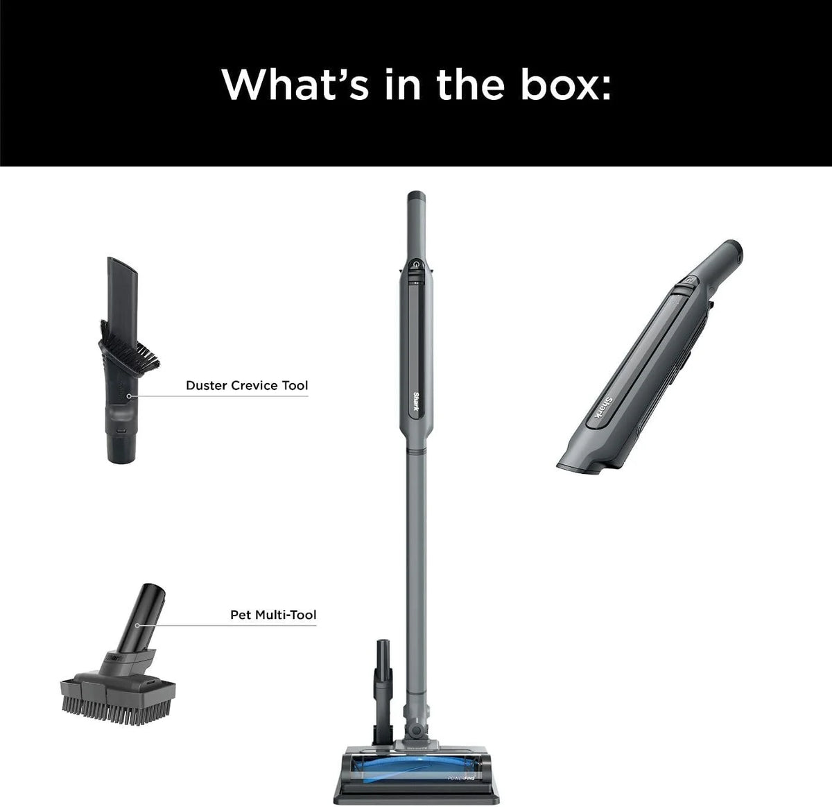 Pre-Owned Shark WS642 WANDVAC System Pet Ultra-Lightweight Cordless Stick Vacuum with PowerFins Brushroll & Charging Dock - Steel Grey