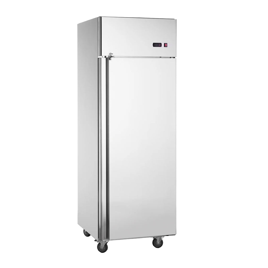 KFFKFF Commercial Reach-In Refrigerator 19.32 Cu.ft Upright Freezer 1 Door 4 Shelves 4 Wheels 27" Width