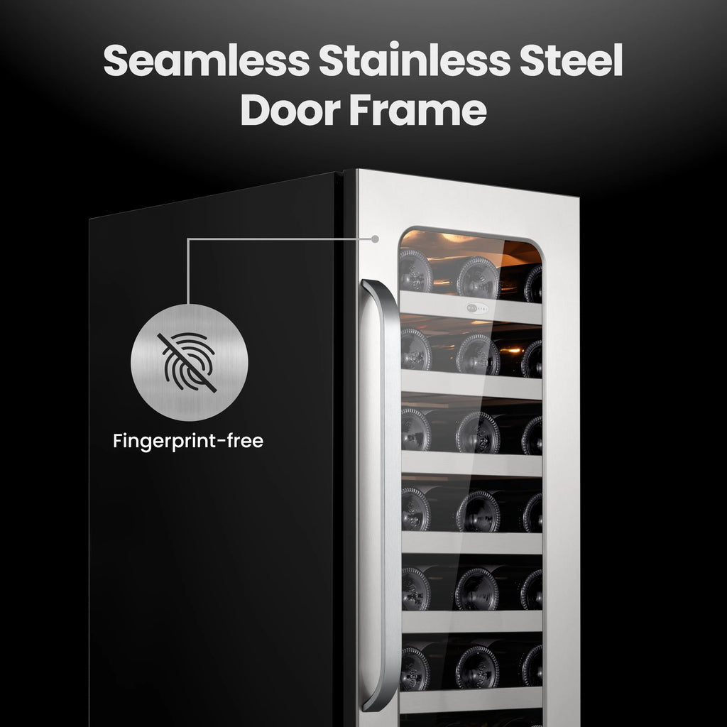 Whynter 24 inch Wine Cooler Refrigerator, 54 Bottle Wine Fridge with Stainless Steel Glass Door