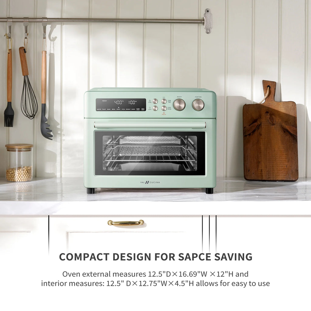 VAL CUCINA 10-IN-1 AIR FRYER TOASTER OVEN -  BRUSHED STAINLESS STEEL