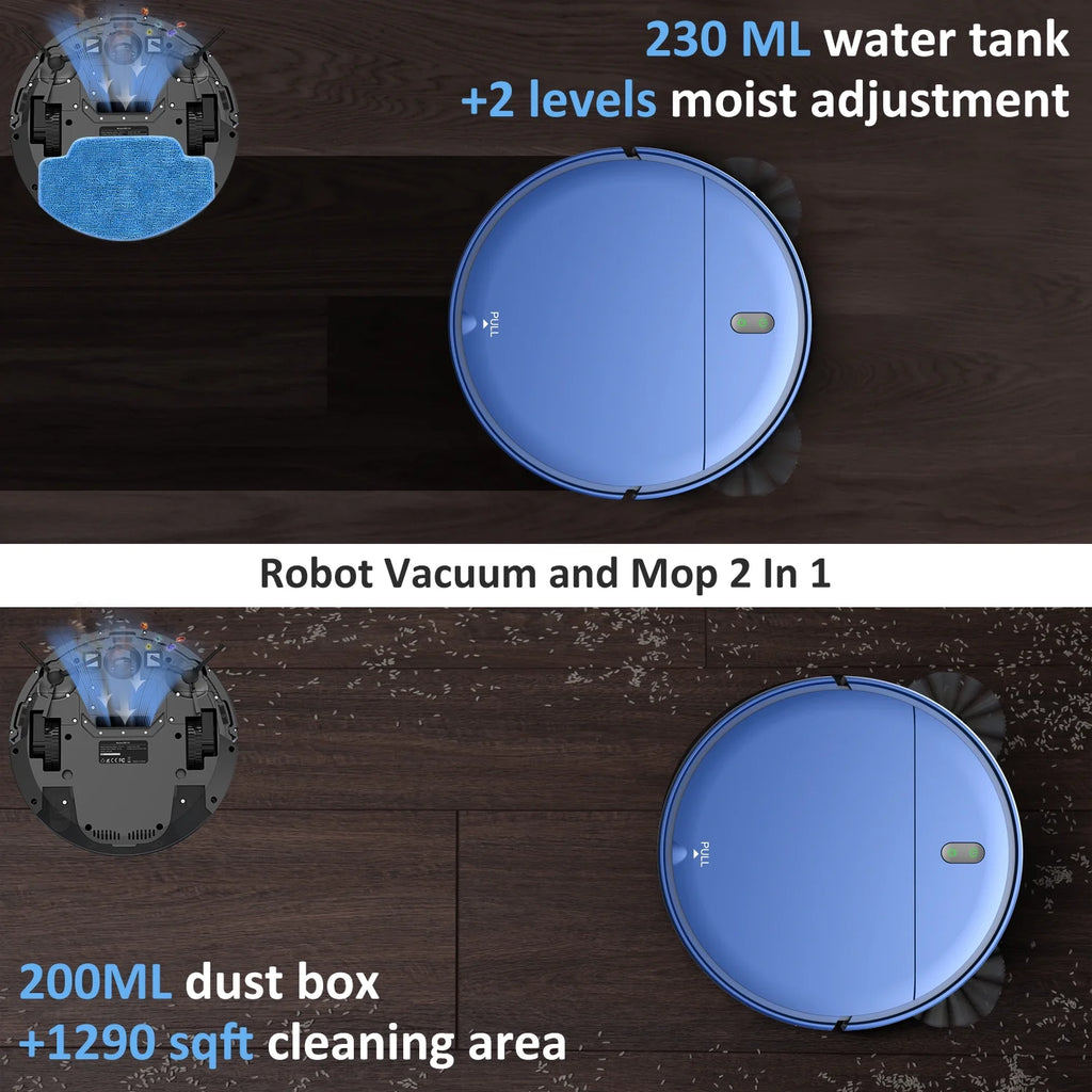ONSON Robot Vacuum and Mop Combo, 2 in 1 Mopping Robotic Vacuum with Schedule, App/Bluetooth/Voice, Max Suction 2000Pa, Self-Charging Robot Vacuum Cleaner 04