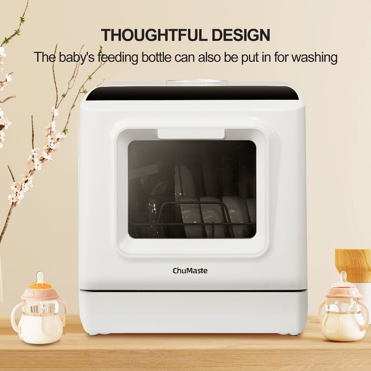 countertop dishwasher  portable dishwasher with water tank  5 wash programs  leak-proof and can also be connected to the tap. For apartments  dorms  offices  boats  RVs  kitchene